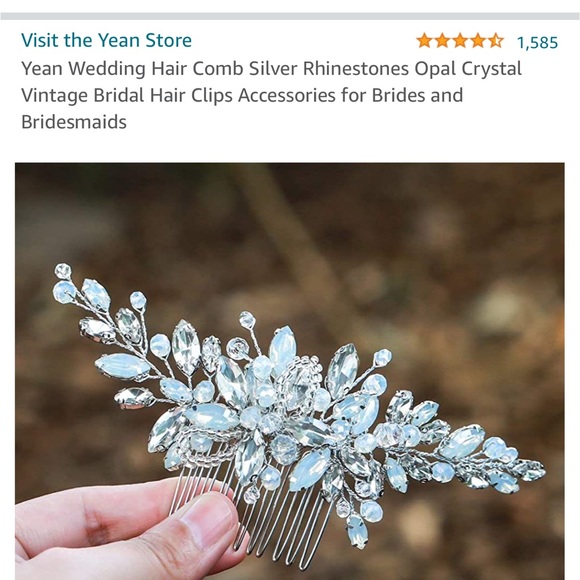 Accessories - NWT Silver bridal hair piece & necklace